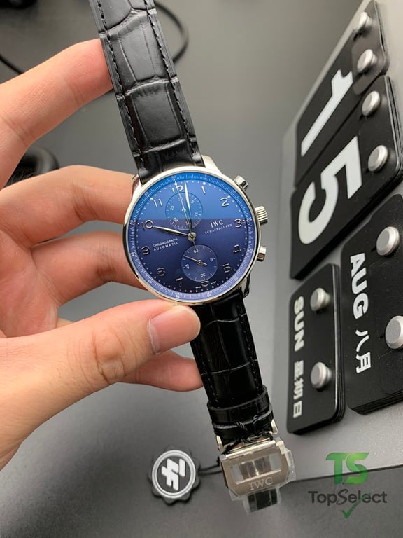 IWC Portuguese Chronograph Blue Dial - 5