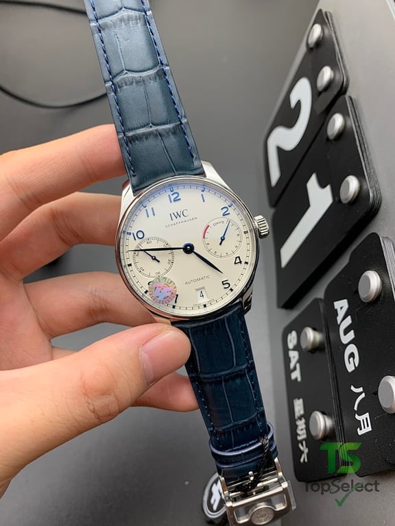 IWC Portugieser Automatic 7-Day White Dial Blue Hands - 5