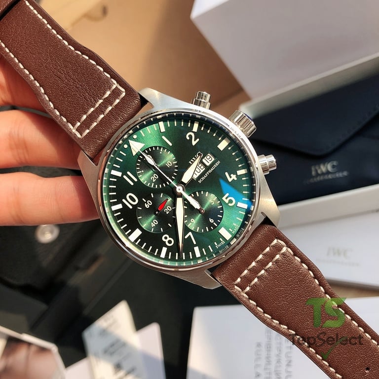 IWC Pilot's Watch Chronograph IW377726 Green Dial - 6