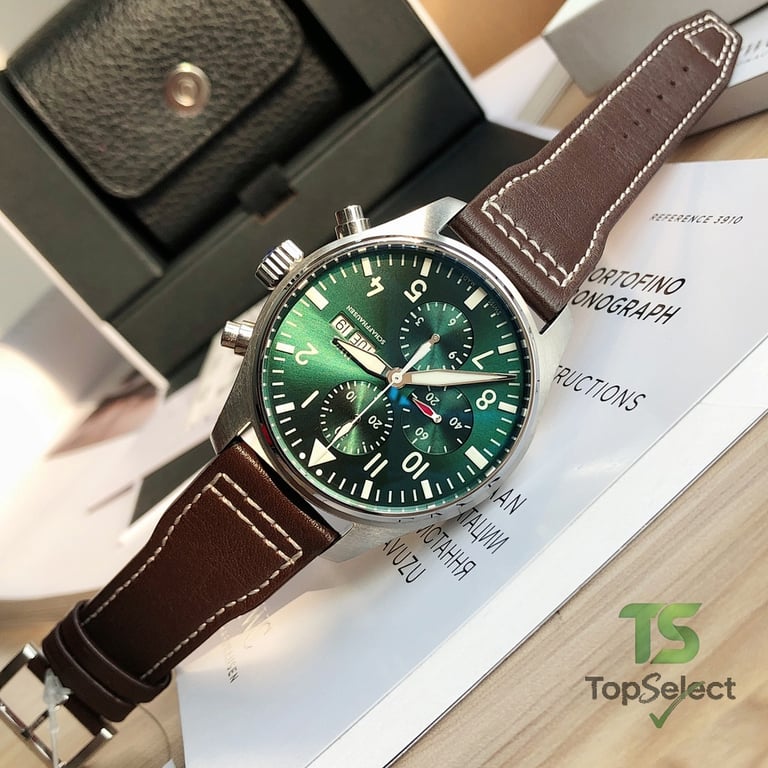 IWC Pilot's Watch Chronograph IW377726 Green Dial - 8