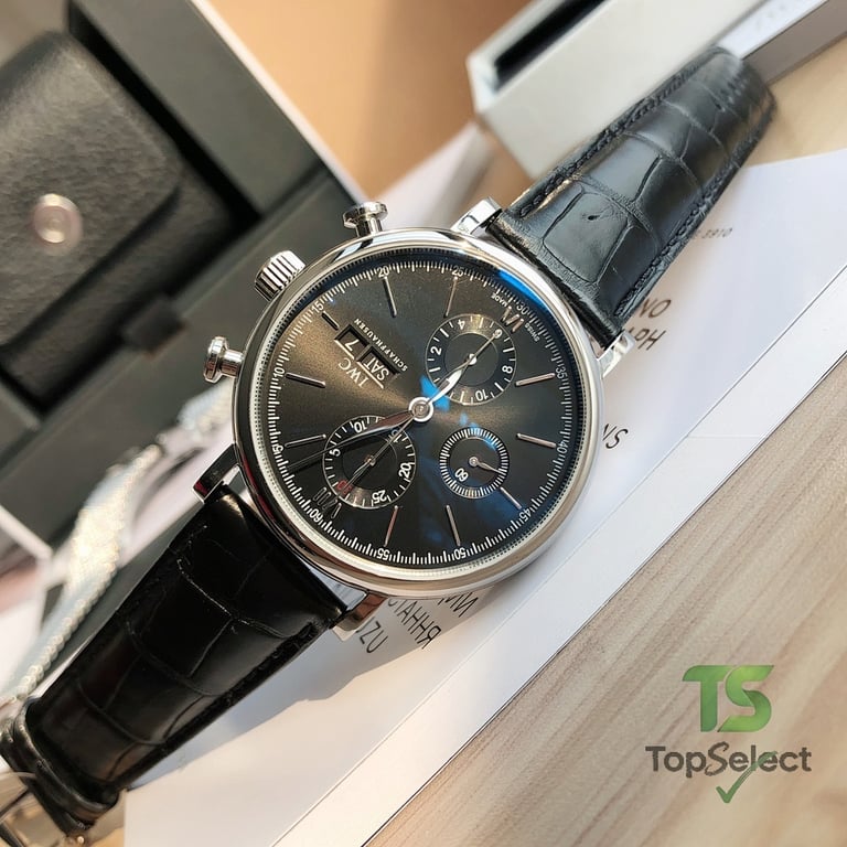 IWC Portofino Chronograph IW391008 Black Dial - 5