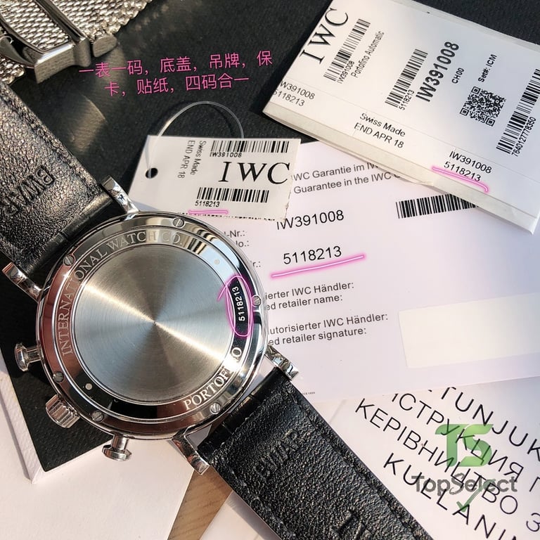 IWC Portofino Chronograph IW391008 Black Dial - 6