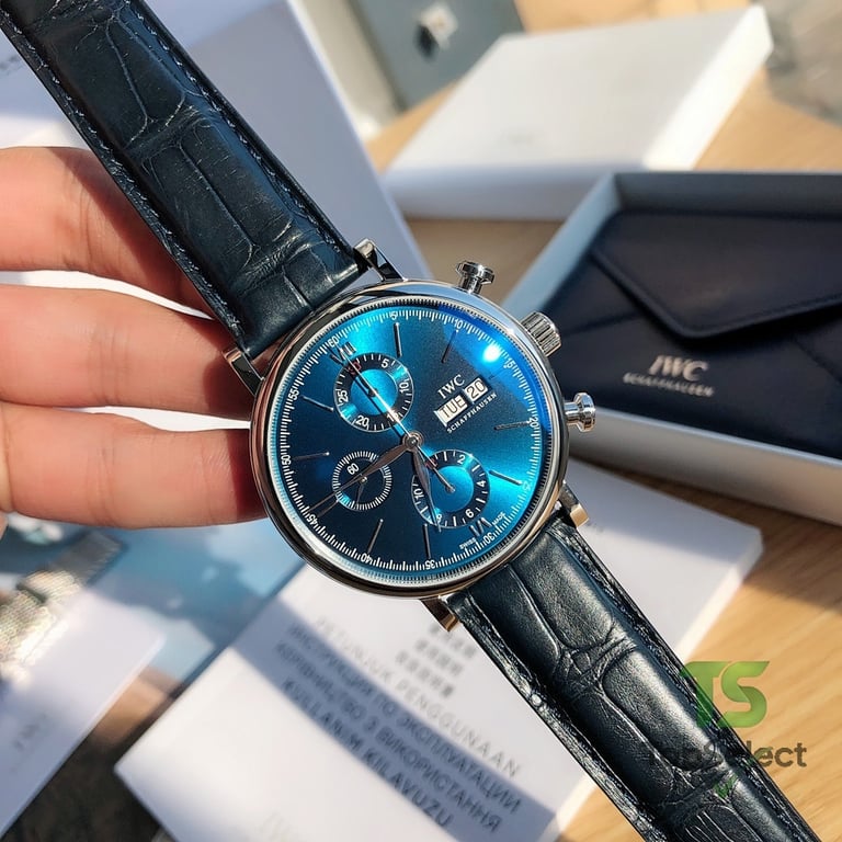 IWC Portofino Chronograph IW391019 Blue Dial - 2