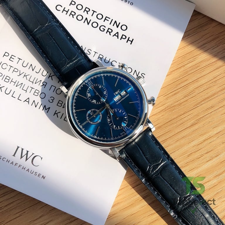IWC Portofino Chronograph IW391019 Blue Dial - 4