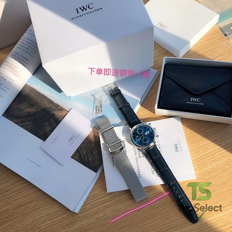 IWC Portofino Chronograph IW391019 Blue Dial - 5