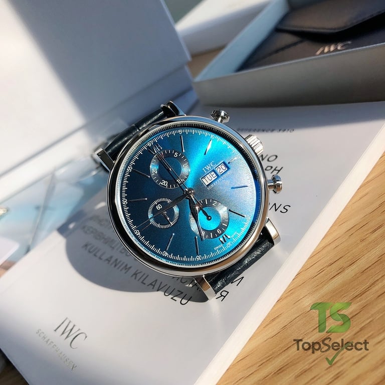 IWC Portofino Chronograph IW391019 Blue Dial - 6