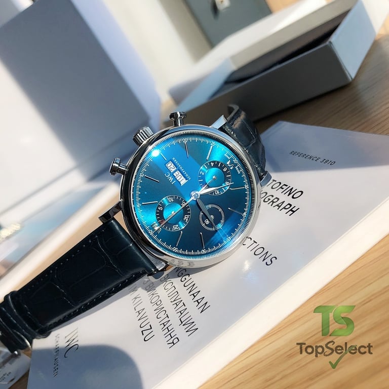 IWC Portofino Chronograph IW391019 Blue Dial - 7
