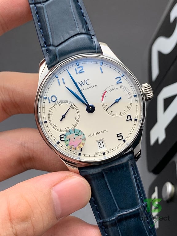 IWC Portuguese Automatic White Dial Blue Hands - 5