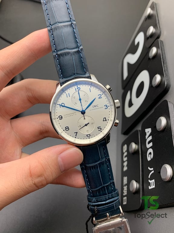 IWC Portugieser Chronograph White Blue - 5