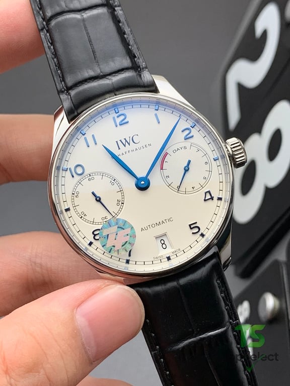 IWC Portugieser Automatic 7-Day White Dial Blue Hands - 2