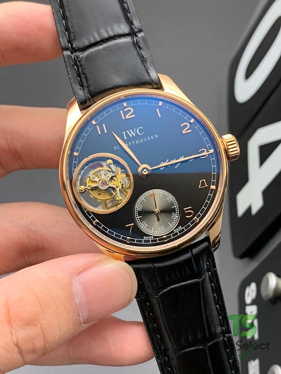 IWC Portugieser Tourbillon Rose Gold Black Dial - 2
