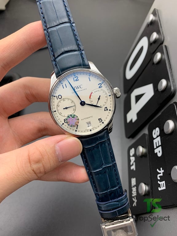 IWC Portuguese Automatic White Dial Blue Hands - 6