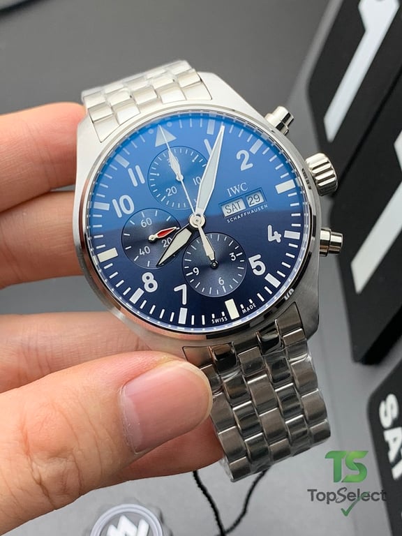 IWC Pilot's Watch Chronograph Le Petit Prince Blue Dial - 4