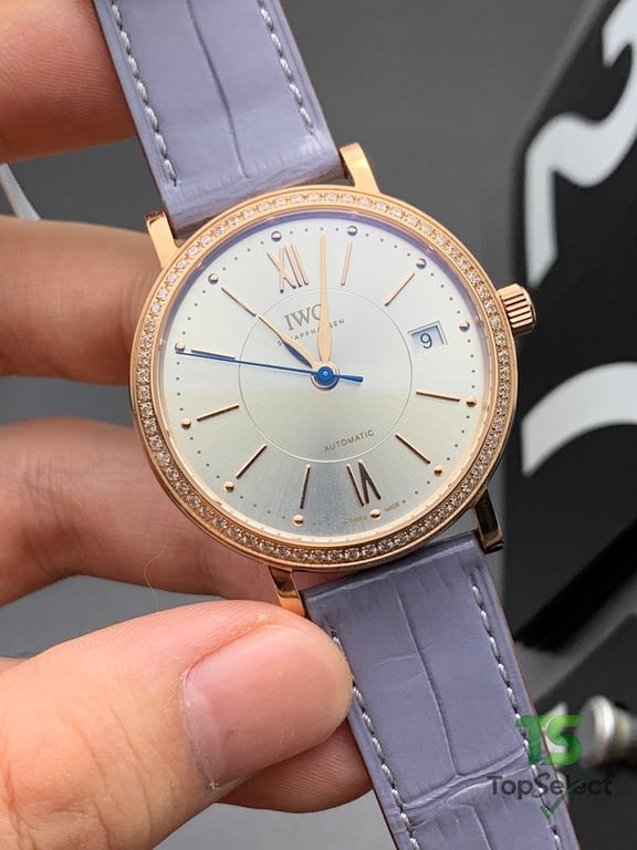 IWC Portofino Automatic 37 Rose Gold Diamond Bezel - 3