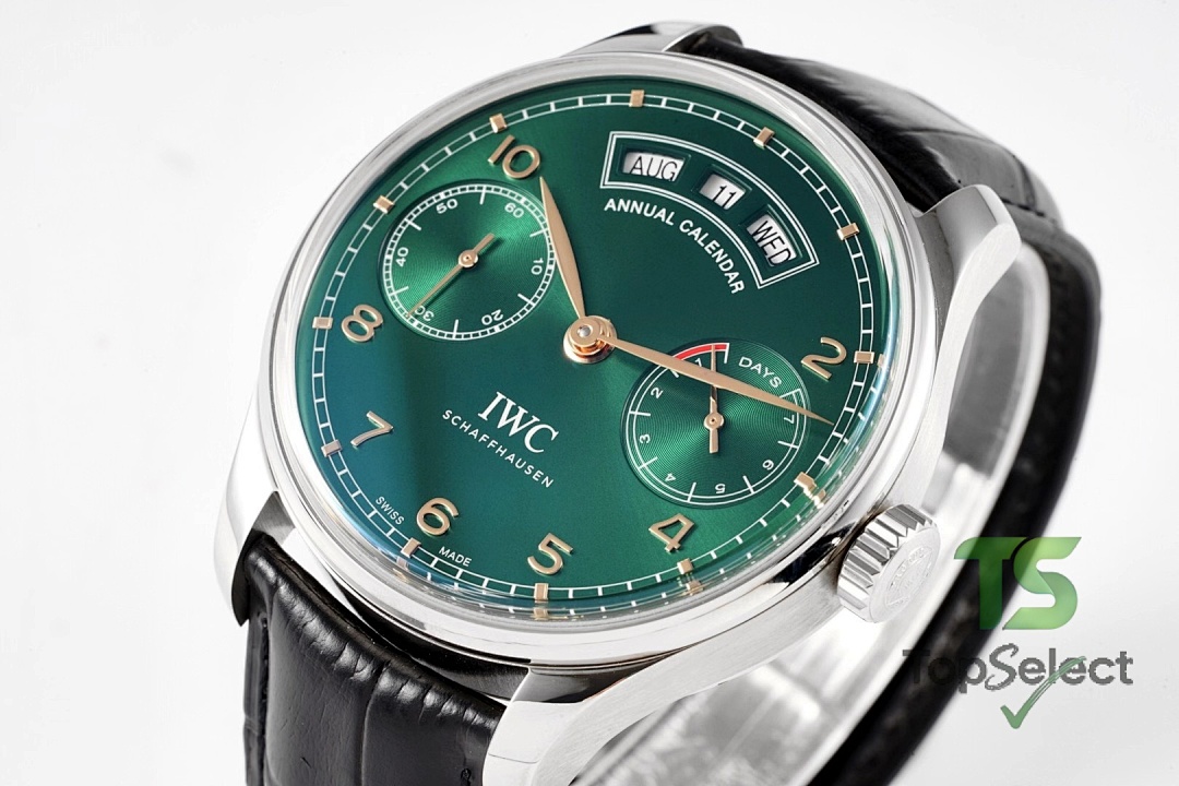 IWC Portugieser Annual Calendar Green Dial - 9