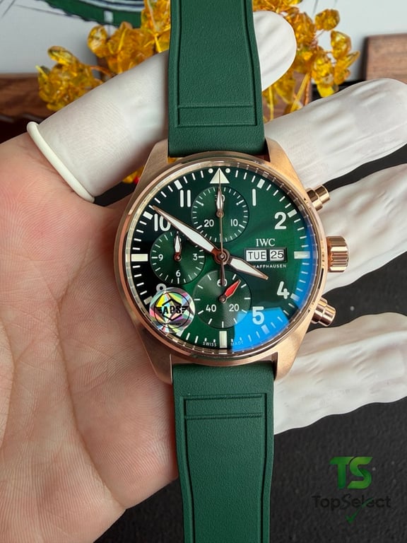 IWC Pilot's Watch Chronograph Green Dial - 12