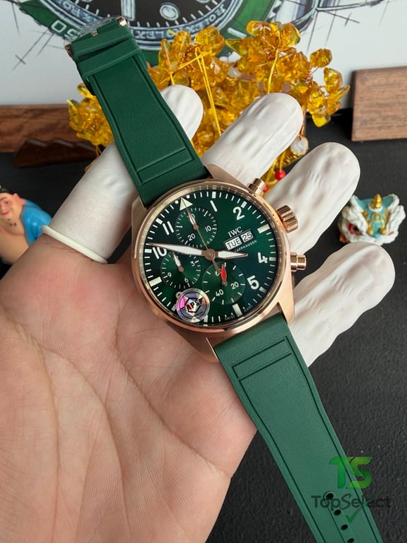 IWC Pilot's Watch Chronograph Green Dial - 17