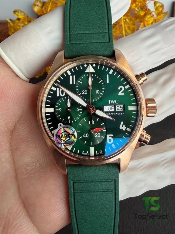 IWC Pilot's Watch Chronograph Green Dial - 6