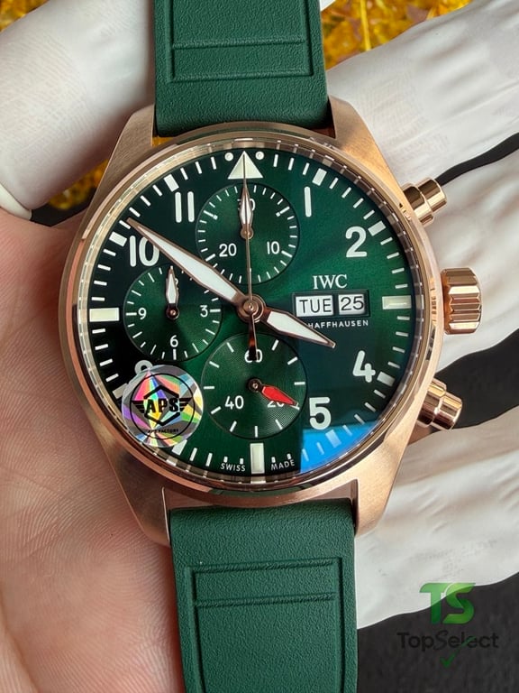 IWC Pilot's Watch Chronograph Green Dial - 7