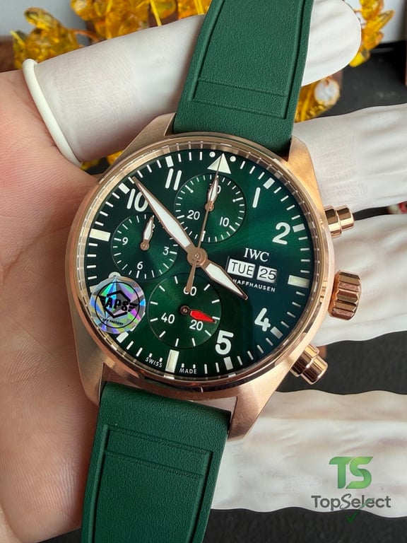 IWC Pilot's Watch Chronograph Green Dial - 10