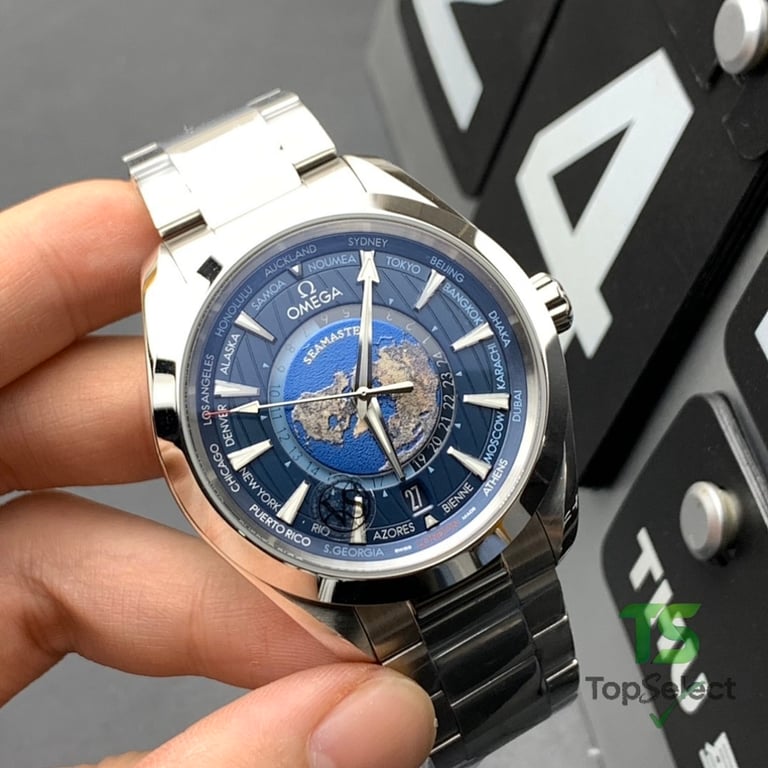 Omega Seamaster Aqua Terra Worldtimer Blue Dial - 6