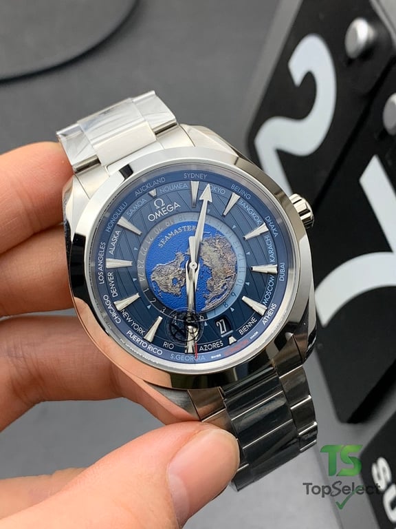 Omega Seamaster Aqua Terra Worldtimer Blue Dial - 6