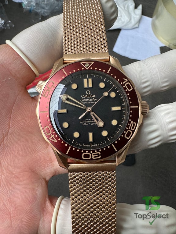 Omega Seamaster Diver 300M Bronze Gold Burgundy - 10