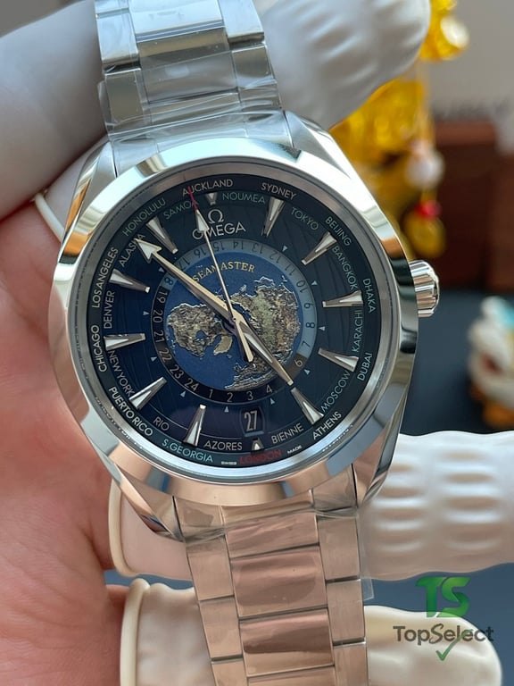 Omega Seamaster Aqua Terra Worldtimer Blue Dial - 11