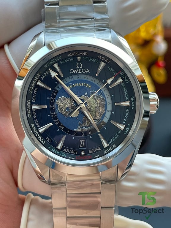 Omega Seamaster Aqua Terra Worldtimer Blue Dial - 13