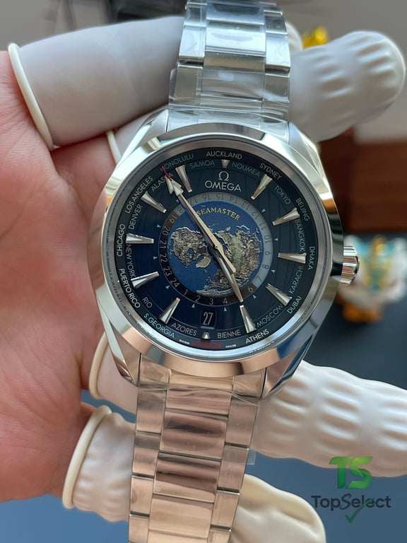 Omega Seamaster Aqua Terra Worldtimer Blue Dial - 14