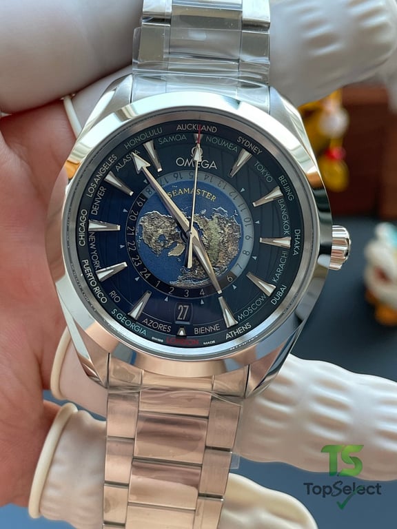 Omega Seamaster Aqua Terra Worldtimer Blue Dial - 15