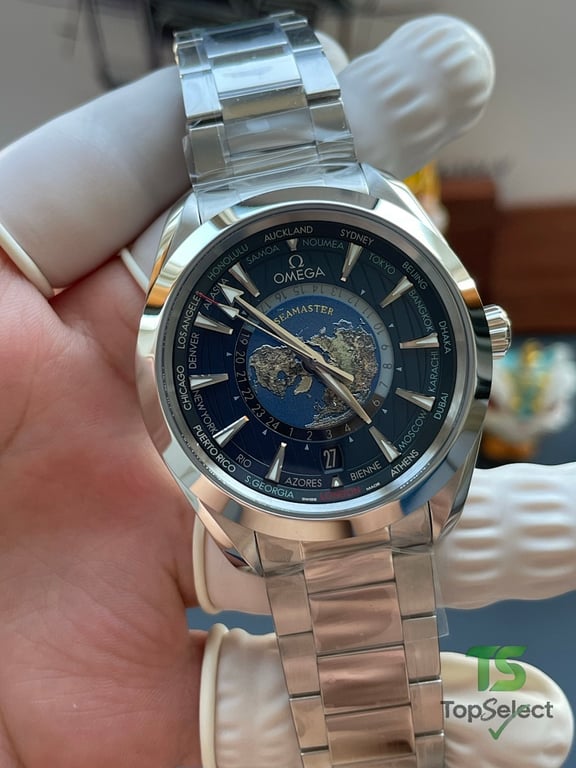 Omega Seamaster Aqua Terra Worldtimer Blue Dial - 19