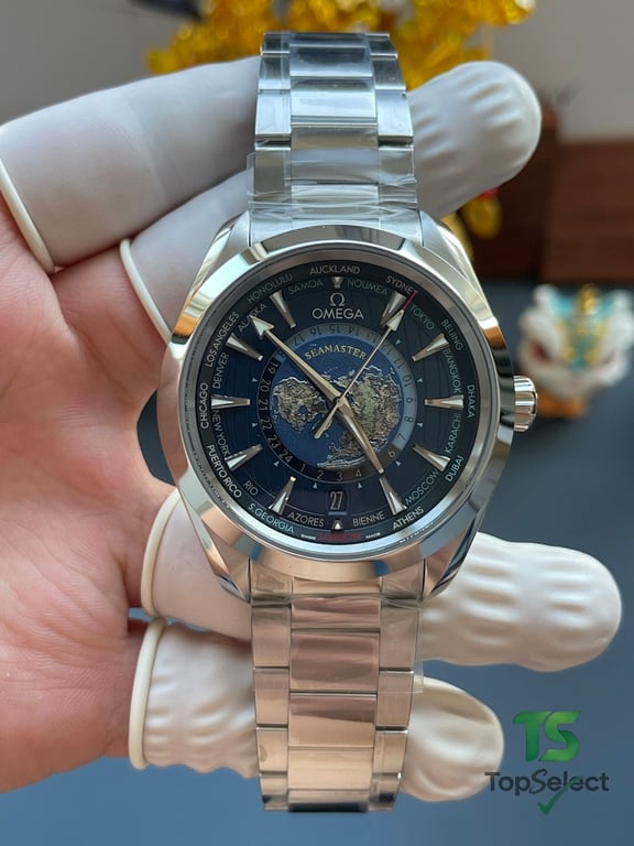 Omega Seamaster Aqua Terra Worldtimer Blue Dial - 7