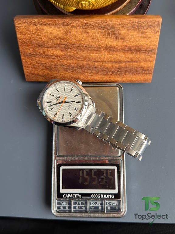 Omega Seamaster Aqua Terra White Dial Orange Hand - 9