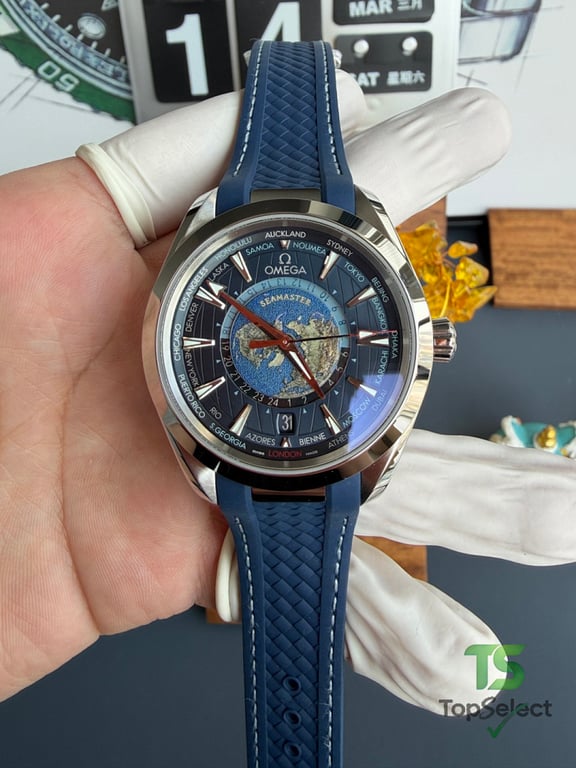 Omega Seamaster Aqua Terra Worldtimer Blue - 12