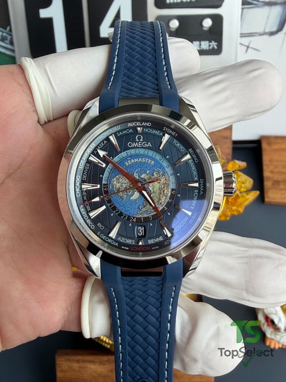 Omega Seamaster Aqua Terra Worldtimer Blue - 14