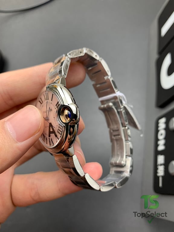 Cartier Ballon Bleu 33mm Two-Tone Pink Dial - 5