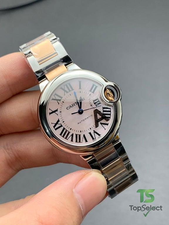 Cartier Ballon Bleu 33mm Two-Tone Pink Dial - 6