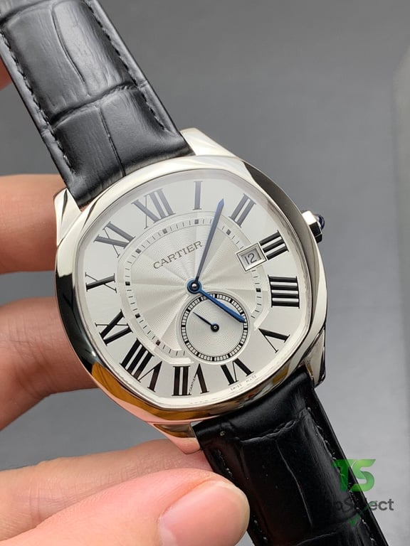 Cartier Drive de Cartier Silver Dial Black Leather - 3