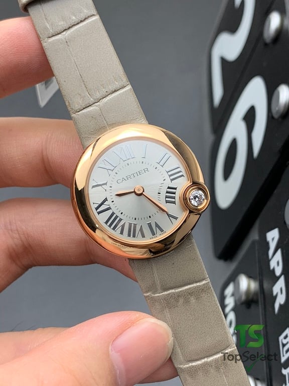 Cartier Ballon Blanc Rose Gold Grey Leather - 4