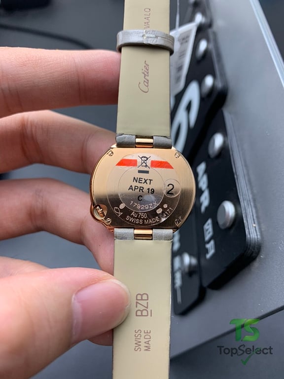 Cartier Ballon Blanc Rose Gold Grey Leather - 6