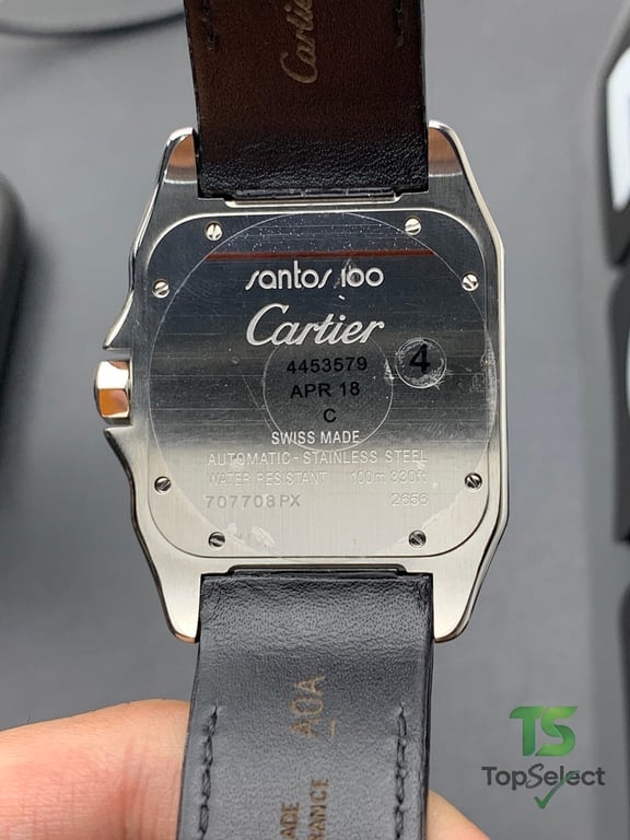 Cartier Santos 100 Automatic White Dial - 4