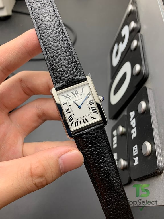 Cartier Tank Solo Quartz Black Leather - 3