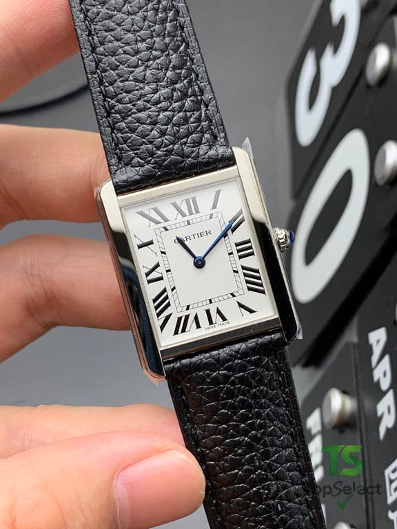 Cartier Tank Solo Quartz Black Leather - 4