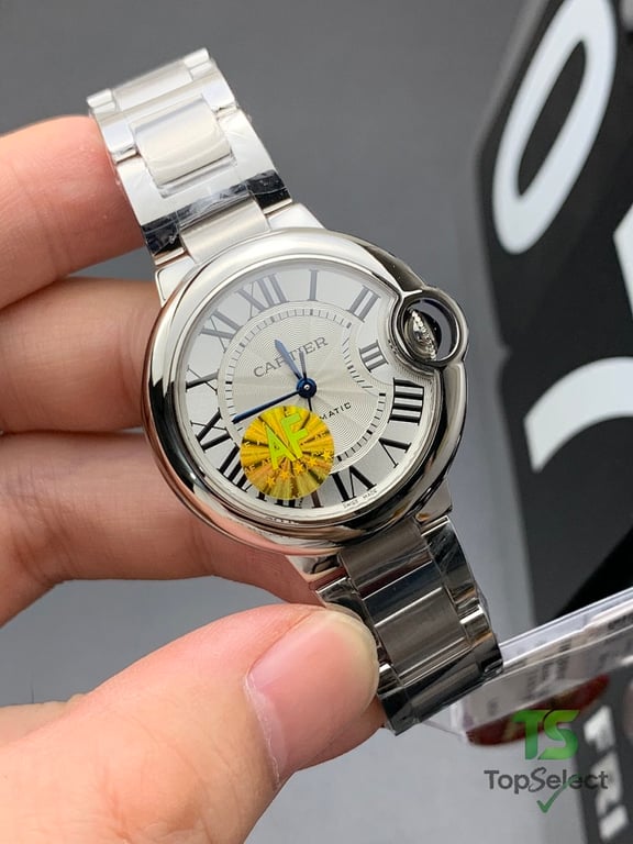 Cartier Ballon Bleu 33mm Silver Steel Watch - 5