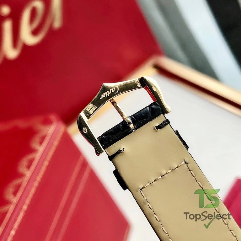 Cartier Tank Louis Cartier Gold Black Leather - 7
