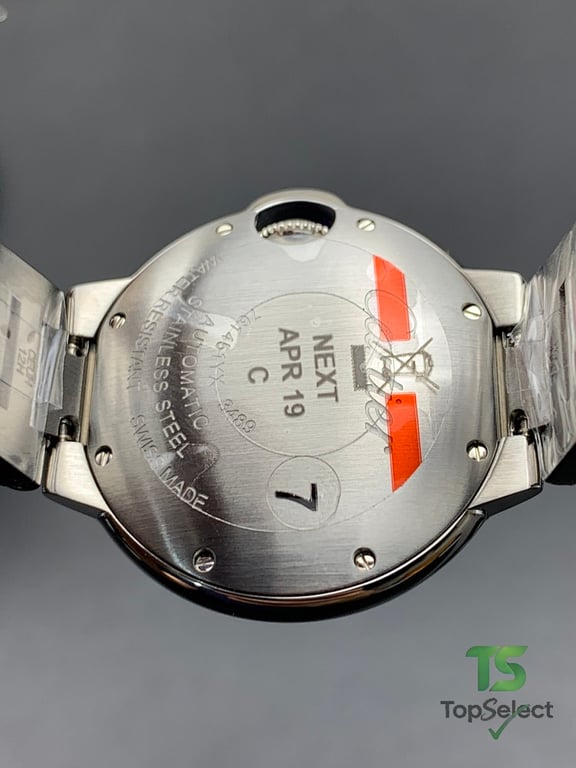 Cartier Ballon Bleu 33mm Diamond Bezel Steel Watch - 5