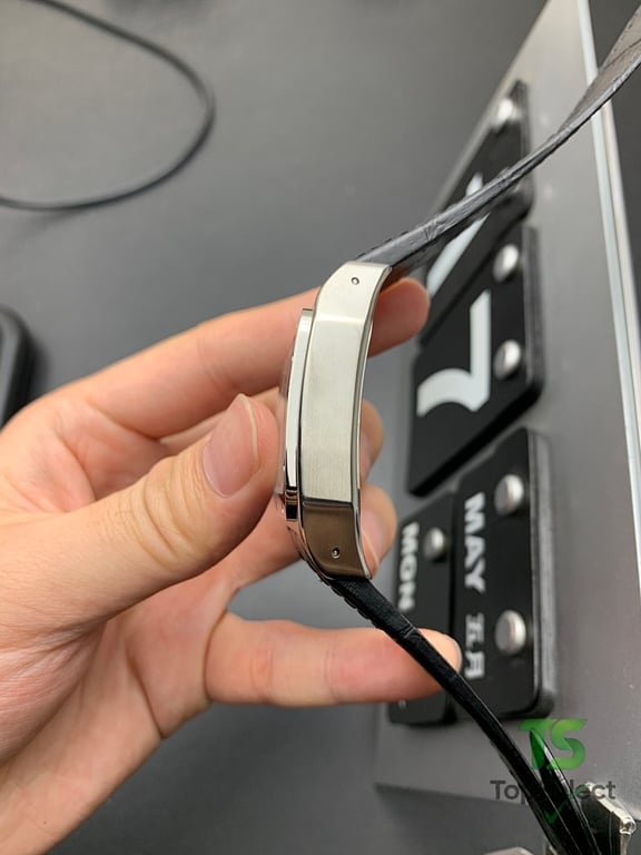 Cartier Santos 100 Silver Black Leather - 3