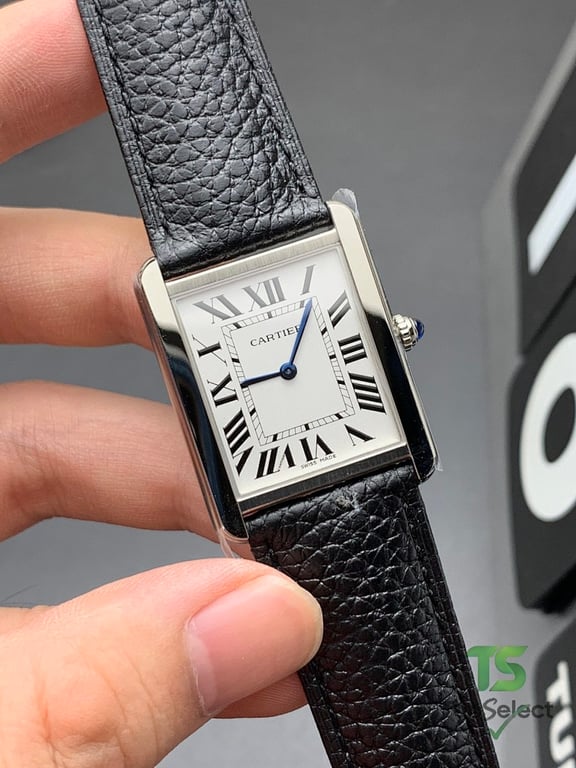 Cartier Tank Solo Steel Black Leather - 6