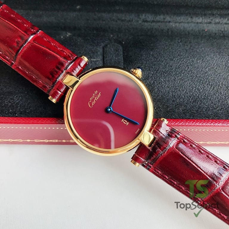 Cartier Must de Cartier Round Burgundy Dial Watch - 2